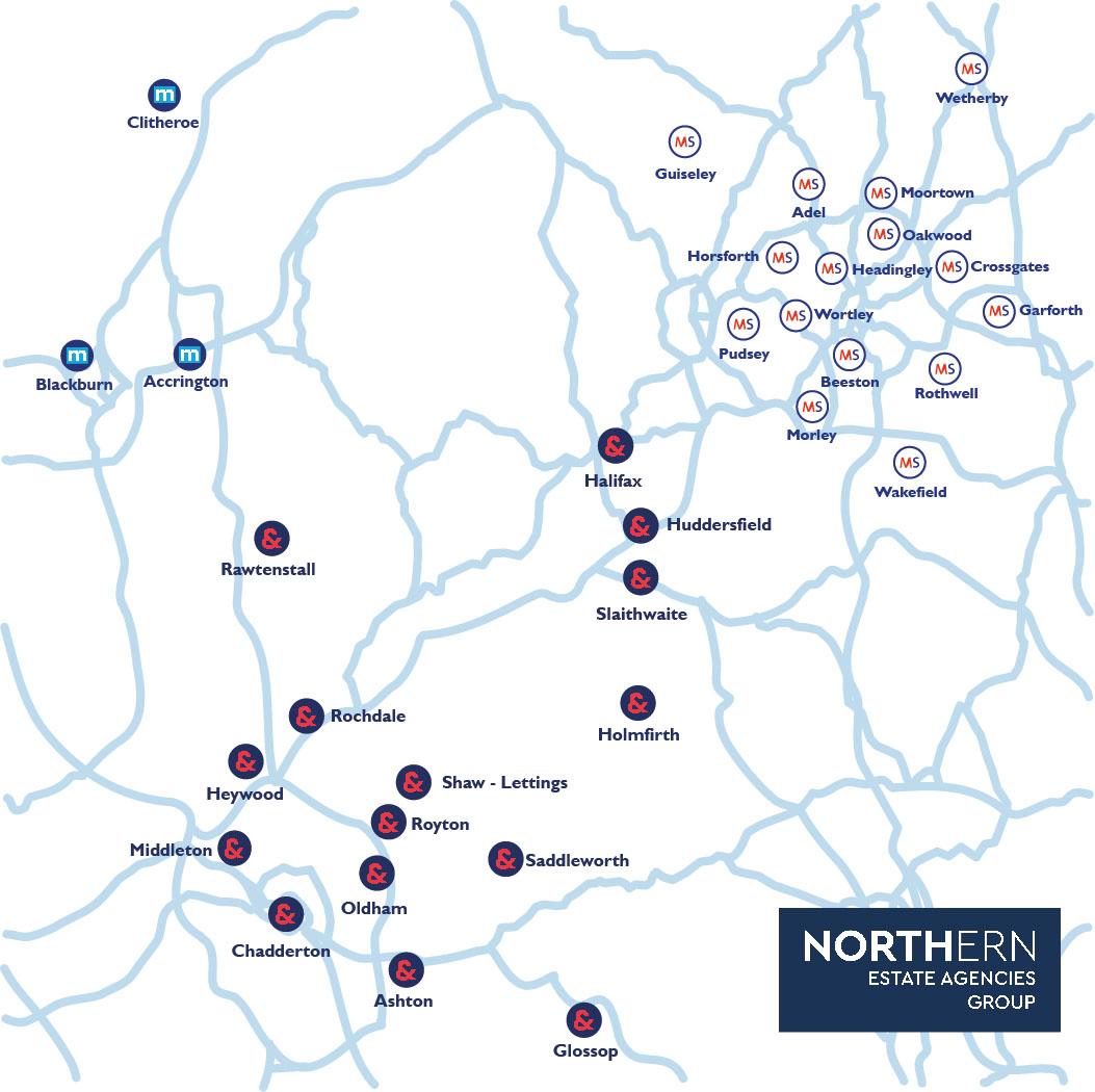 Northern Estate Agencies Group Map